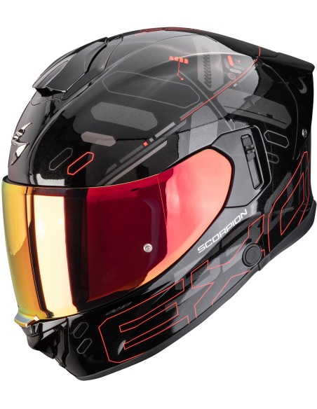 Casco Scorpion Exo-530 Air Fond | Negro y rojo
