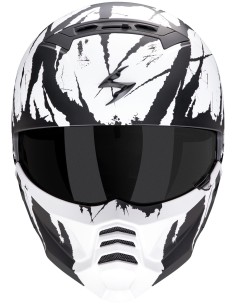 Casco Scorpion Exo-Combat II Marauder | Mate-Negro y blanco 2