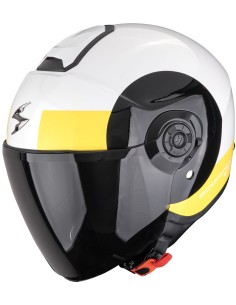 Casco Scorpion Exo-City II Sheer | Blanco-negro-amarillo
