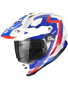 Casco Scorpion Adf-9000 Air Patrol | Blanco-azul-rojo