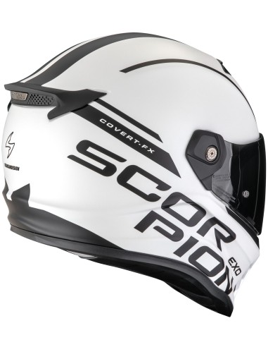 Casco Scorpion Covert FX Danko | Mate-Blanco perla y negro