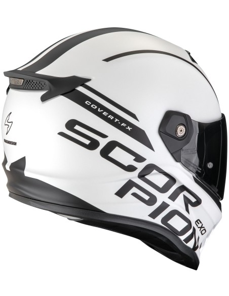 Casco Scorpion Covert FX Danko | Mate-Blanco perla y negro