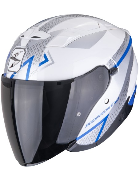 Casco Scorpion Exo-230 Loop | Blanco y azul