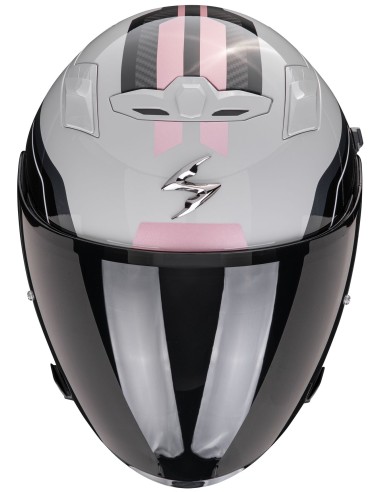 Casco Scorpion Exo-230 Hipe Mujer | Gris y rosa