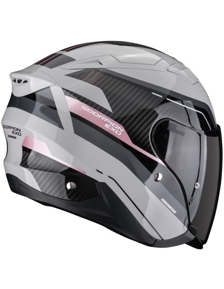 Casco Scorpion Exo-230 Hipe Mujer | Gris y rosa