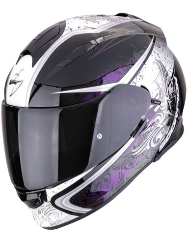Casco Scorpion Exo-491 Run | Negro y camaleón