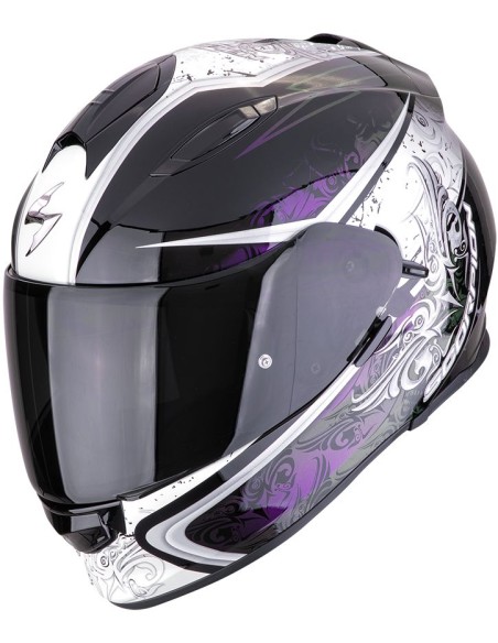 Casco Scorpion Exo-491 Run | Negro y camaleón