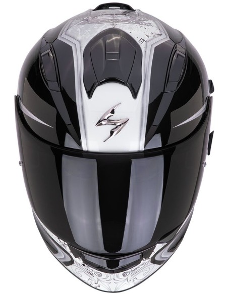 Casco Scorpion Exo-491 Run | Negro y camaleón