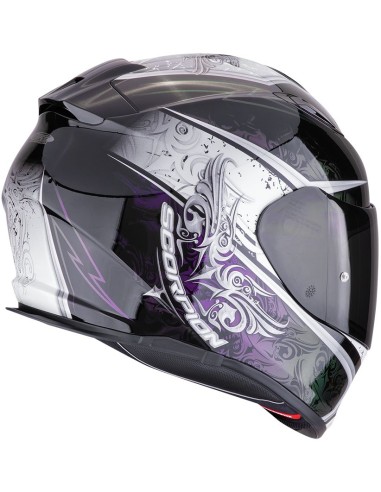 Casco Scorpion Exo-491 Run | Negro y camaleón