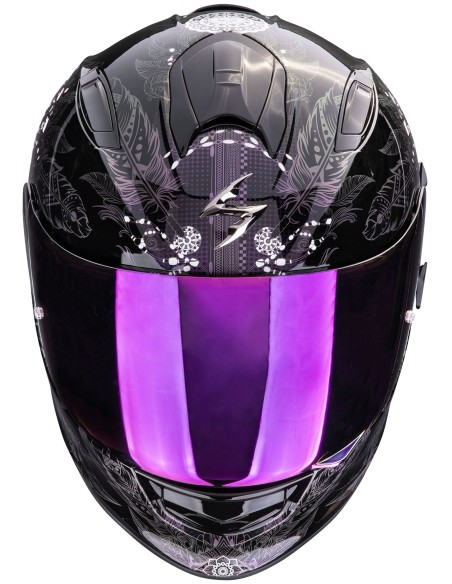 Casco Scorpion Exo-491 Dream | Negro y camaleón