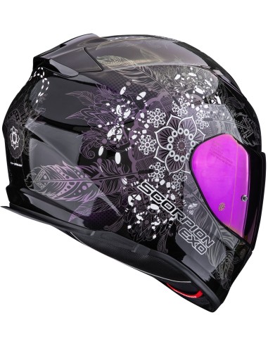 Casco Scorpion Exo-491 Dream | Negro y camaleón