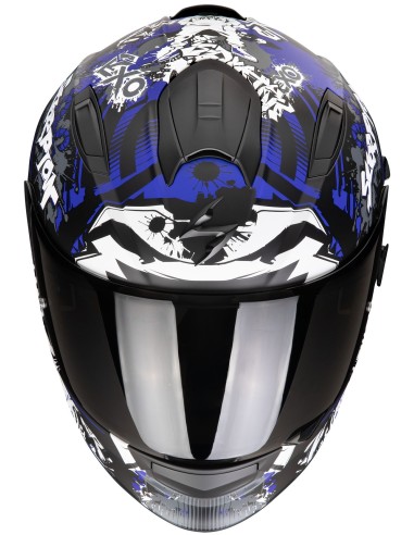 Casco Scorpion Exo-491 Spector | Mate-Negro y azul
