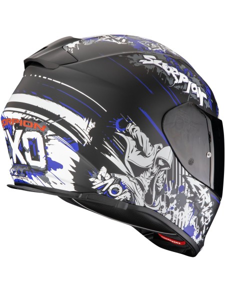 Casco Scorpion Exo-491 Spector | Mate-Negro y azul
