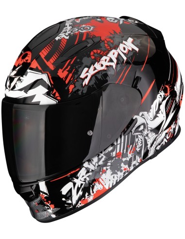 Casco Scorpion Exo-491 Spector | Negro y rojo