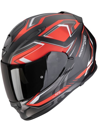 Casco Scorpion Exo-491 Zumo | Mate-Negro y rojo