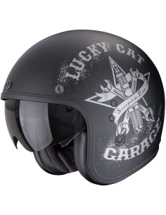 Casco Scorpion Belfast Evo Hangar | Negro y plata mate