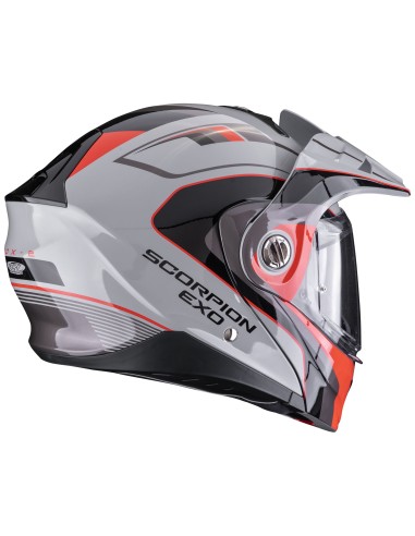 Casco Scorpion ADX-2 Kamps | Gris y rojo