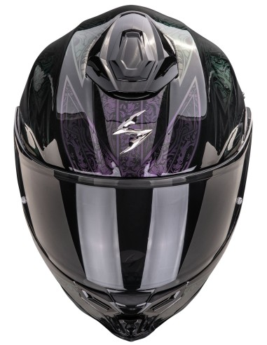 Casco Scorpion Exo-1500 Air Fantasy | Negro y camaleón