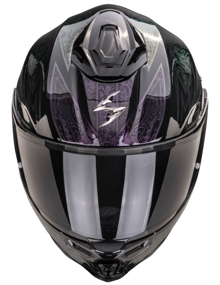 Casco Scorpion Exo-1500 Air Fantasy | Negro y camaleón