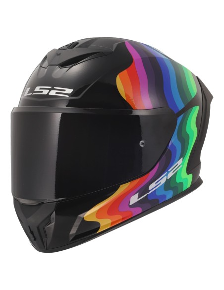 Casco LS2 FF820 Rapid III Flow | Negro y multicolor