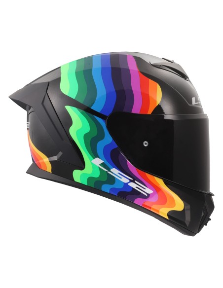 Casco LS2 FF820 Rapid III Flow | Negro y multicolor