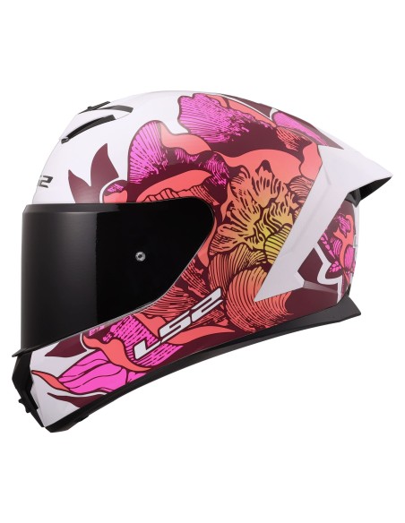 Casco LS2 FF820 Rapid III Poppies II | Blanco y rosa