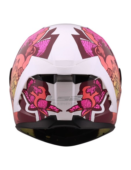 Casco LS2 FF820 Rapid III Poppies II | Blanco y rosa