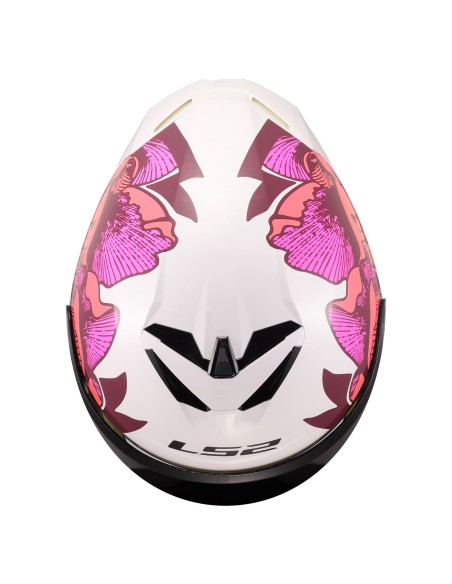 Casco LS2 FF820 Rapid III Poppies II | Blanco y rosa