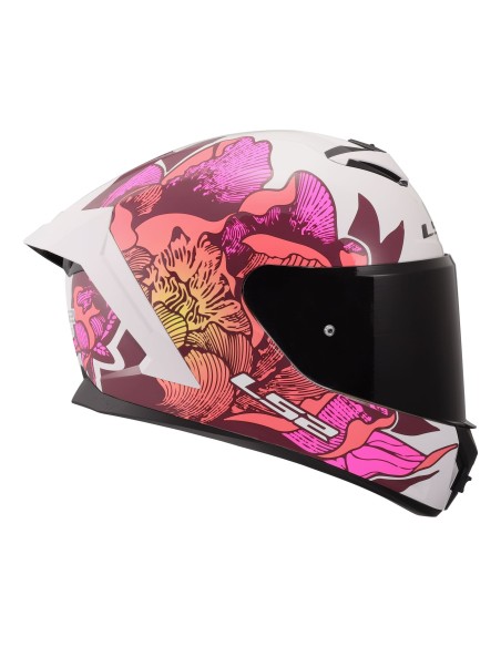 Casco LS2 FF820 Rapid III Poppies II | Blanco y rosa
