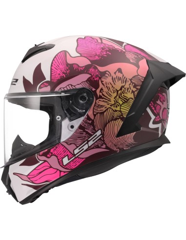 Casco LS2 FF820 Rapid III Poppies II | Blanco y rosa