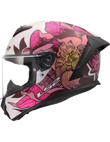 Casco LS2 FF820 Rapid III Poppies II | Blanco y rosa