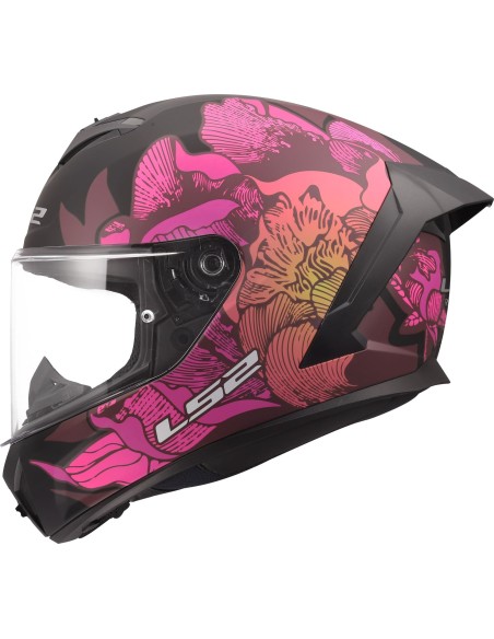 Casco LS2 FF820 Rapid III Poppies II | Mate-Negro y rosa
