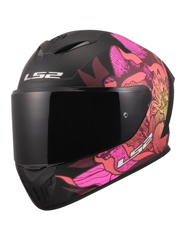 Casco LS2 FF820 Rapid III Poppies II | Mate-Negro y rosa