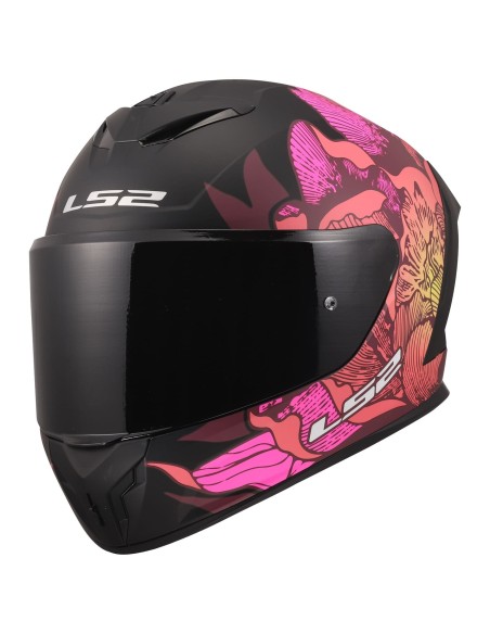 Casco LS2 FF820 Rapid III Poppies II | Mate-Negro y rosa
