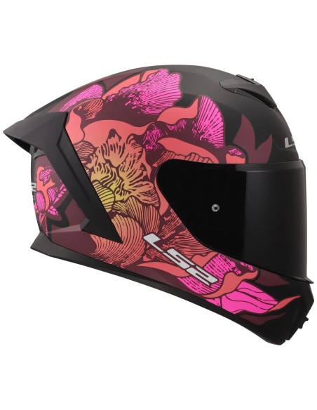 Casco LS2 FF820 Rapid III Poppies II | Mate-Negro y rosa
