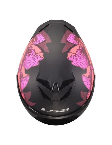 Casco LS2 FF820 Rapid III Poppies II | Mate-Negro y rosa