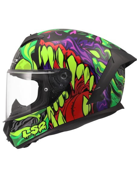 Casco LS2 FF820 Rapid III Lycant | Púrpura y verde