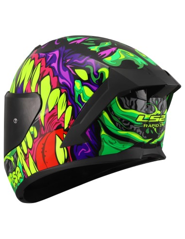 Casco LS2 FF820 Rapid III Lycant | Púrpura y verde