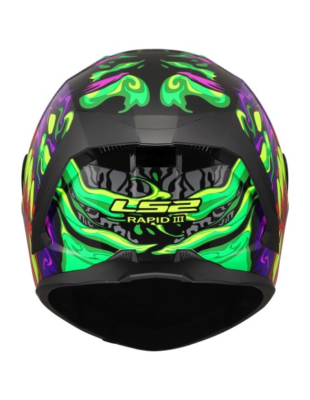 Casco LS2 FF820 Rapid III Lycant | Púrpura y verde