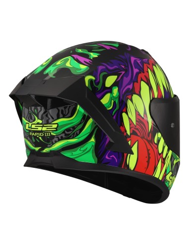 Casco LS2 FF820 Rapid III Lycant | Púrpura y verde