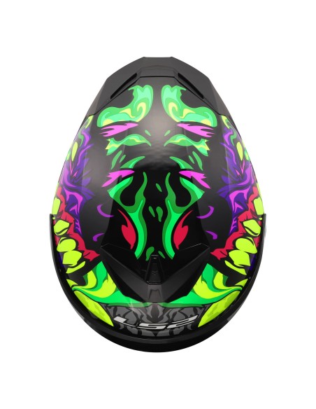Casco LS2 FF820 Rapid III Lycant | Púrpura y verde