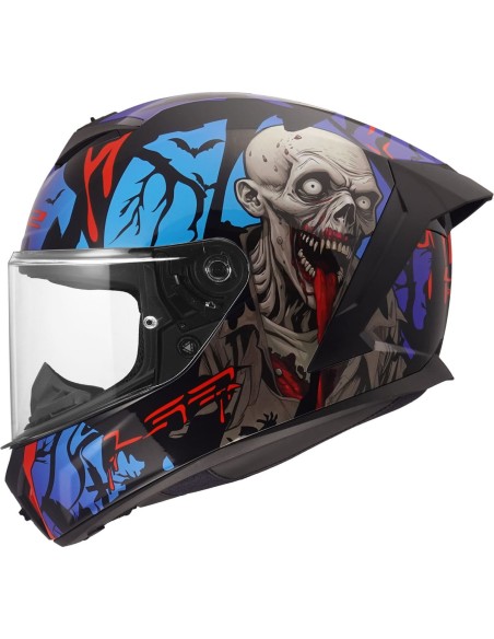 Casco LS2 FF820 Rapid III Zombie II | Negro-rojo-azul