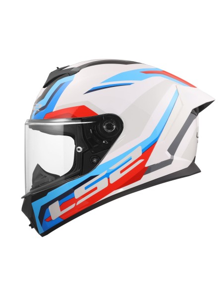 Casco LS2 FF820 Rapid III Hyper | Blanco-azul-rojo