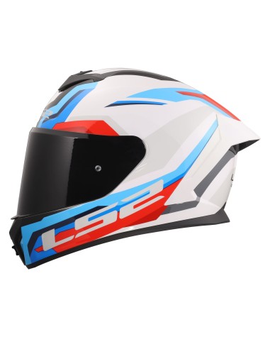 Casco LS2 FF820 Rapid III Hyper | Blanco-azul-rojo