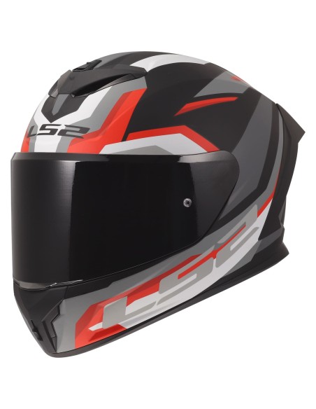 Casco LS2 FF820 Rapid III Hyper | Mate-Negro y rojo