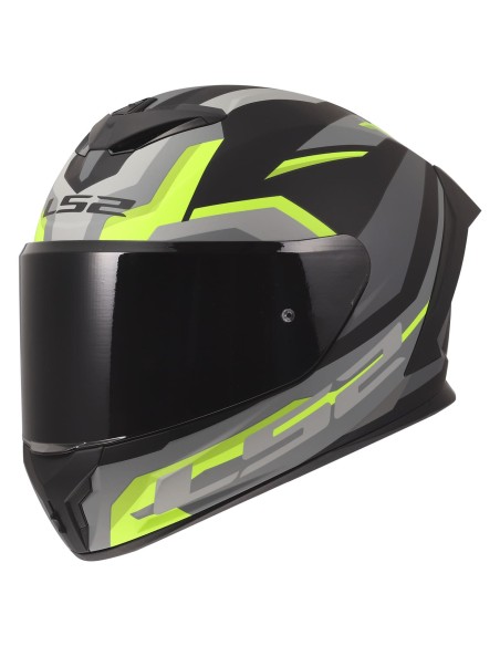 Casco LS2 FF820 Rapid III Hyper | Mate-Negro y amarillo fluor