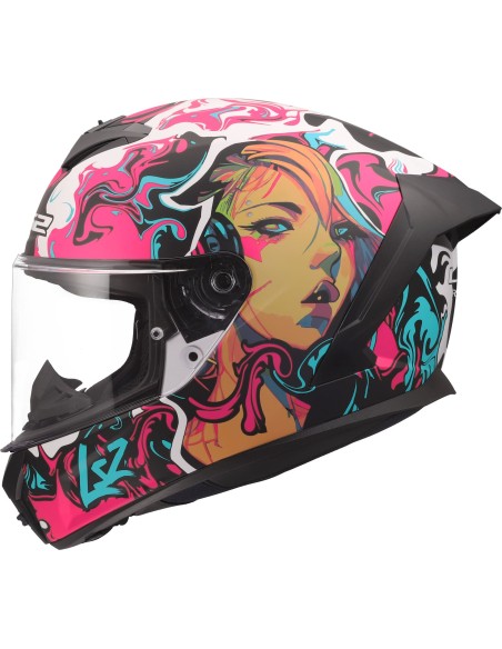 Casco LS2 FF820 Rapid III Cyberg | Mate-Púrpura y azul