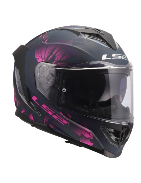 Casco LS2 FF818 Storm III Burst | Negro y rosa
