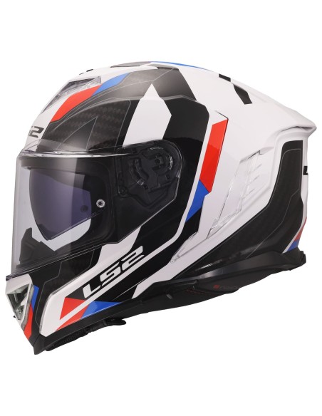 Casco LS2 FF818 Storm III Sporty | Blanco-azul-rojo