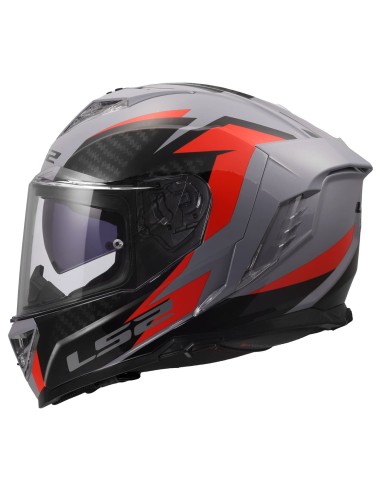 Casco LS2 FF818 Storm III Dynamo | Gris y rojo